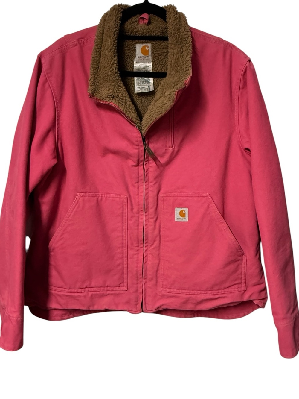 Carhartt Women's Pink Sherpa-Lined Jacket XL